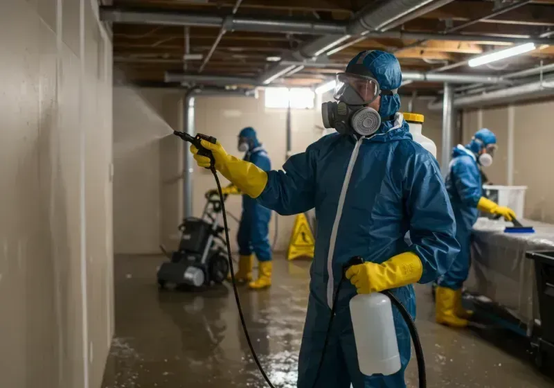 Basement Sanitization and Antimicrobial Treatment process in River Rouge, MI