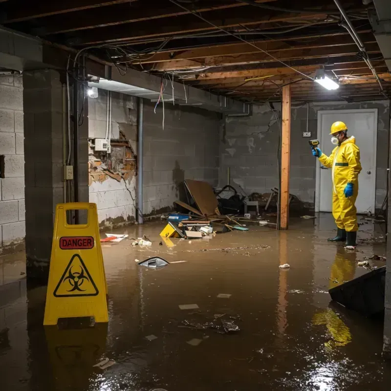 Flooded Basement Electrical Hazard in River Rouge, MI Property